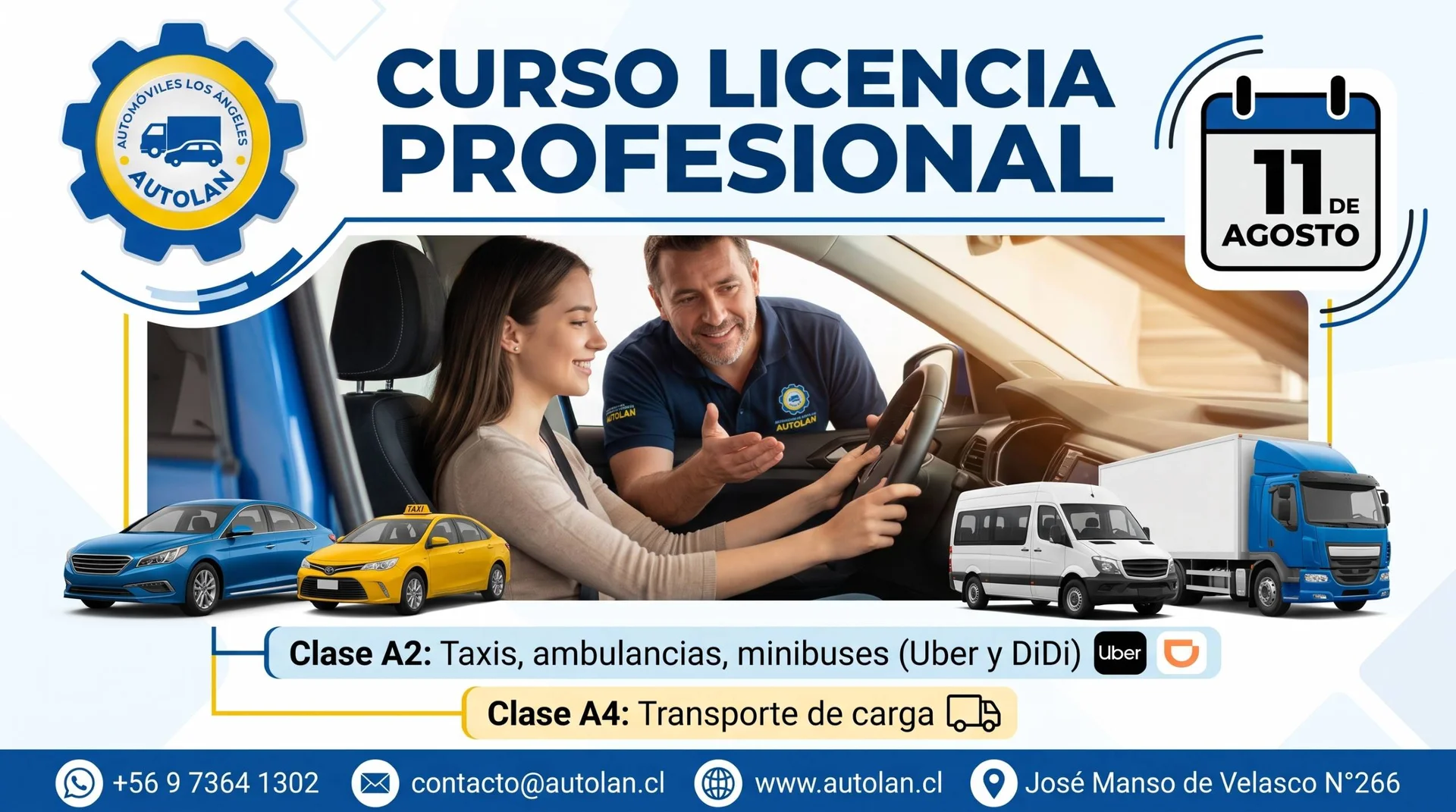 11 de Agosto / Curso Licencias Profesionales Clase A2 y A4