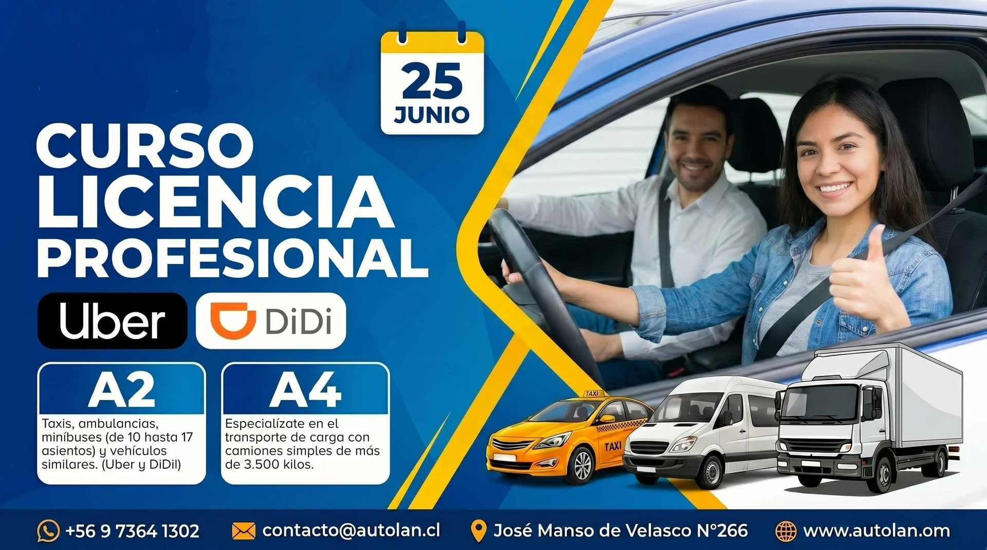 25 de Junio / Curso Licencias Profesionales Clase A2 y A4